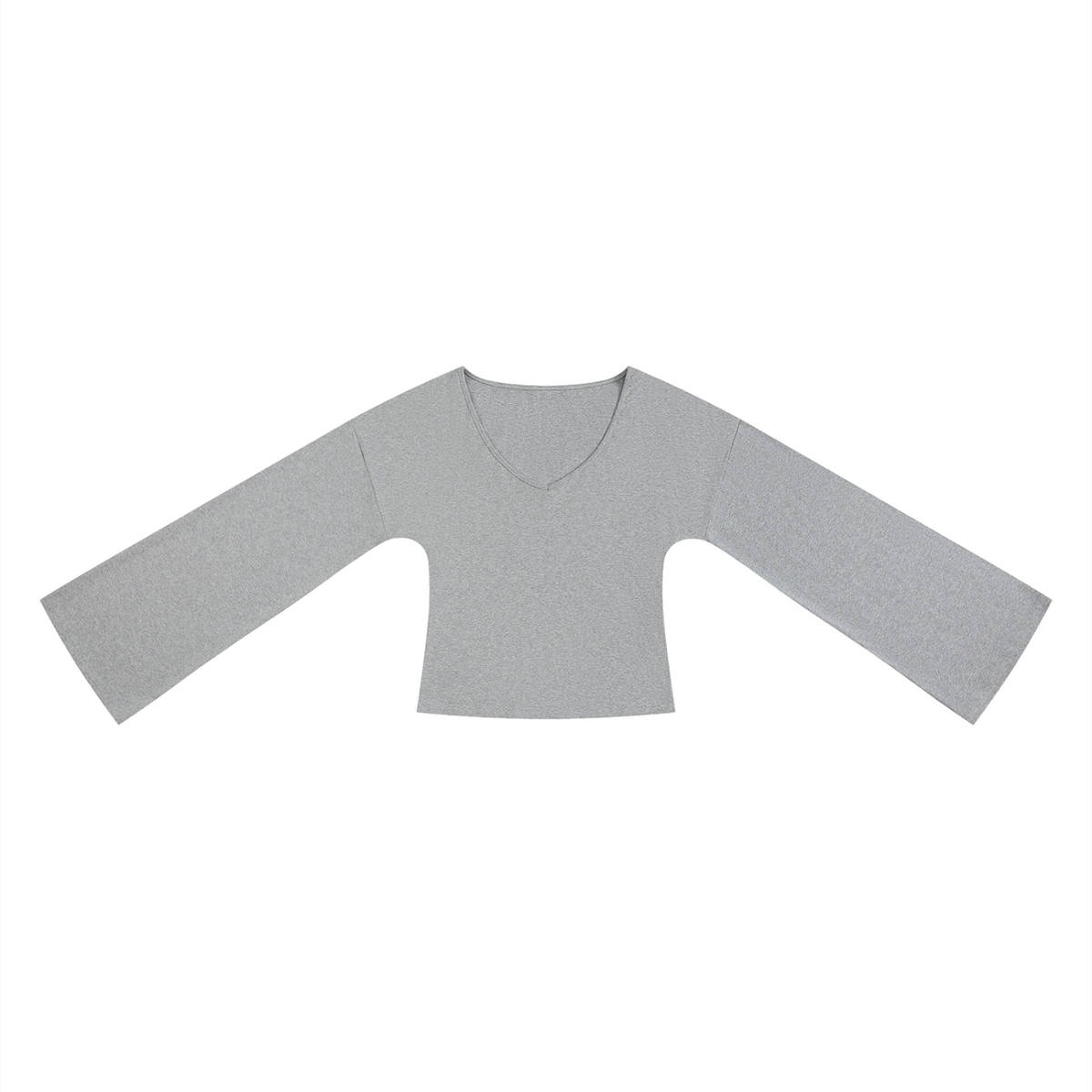 Women's Bell Sleeve T-Shirt in flower gray