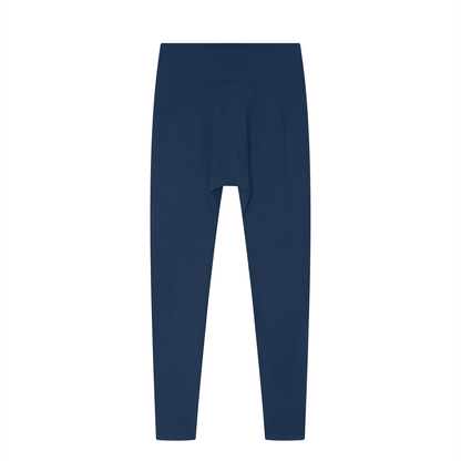 Women's Bodycon Ankle-Length Leggings in navy blue, alternate angle
