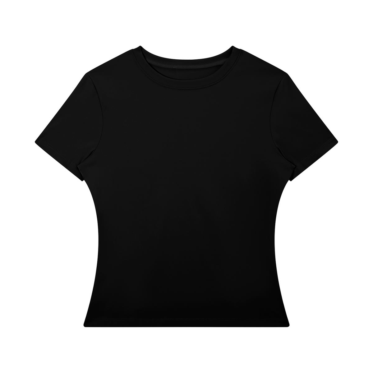 Women's Bodycon Nylon T-Shirt in black