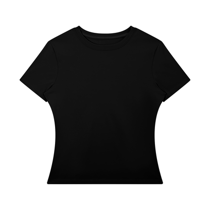 Women's Bodycon Nylon T-Shirt in black