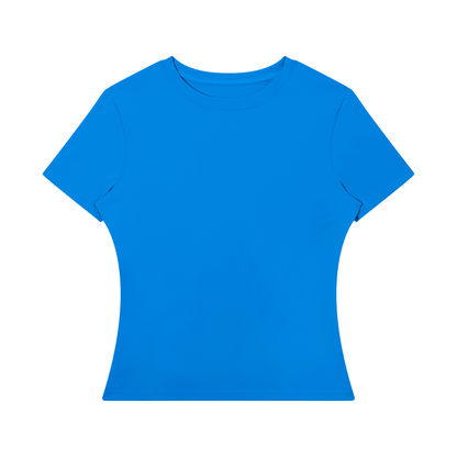 Women's Bodycon Nylon T-Shirt in colorful blue