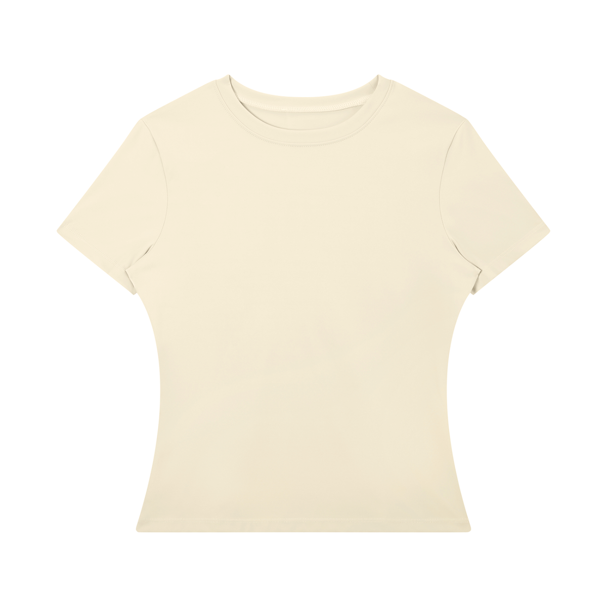 Women's Bodycon Nylon T-Shirt in light apricot