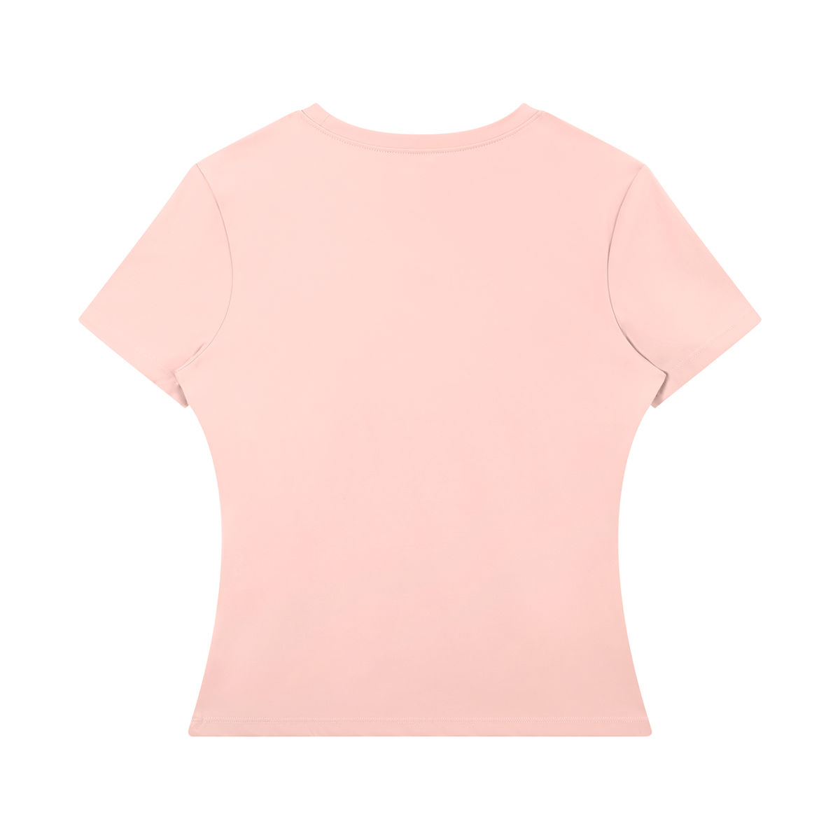 Women's Bodycon Nylon T-Shirt in pink, alternate angle