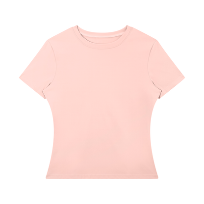 Women's Bodycon Nylon T-Shirt in pink