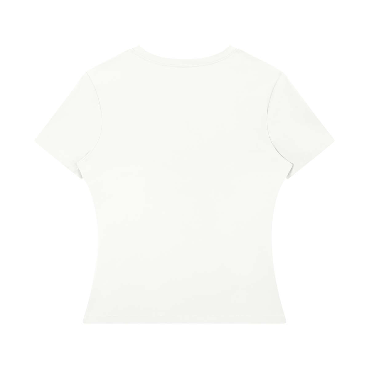Women's Bodycon Nylon T-Shirt in white, alternate angle