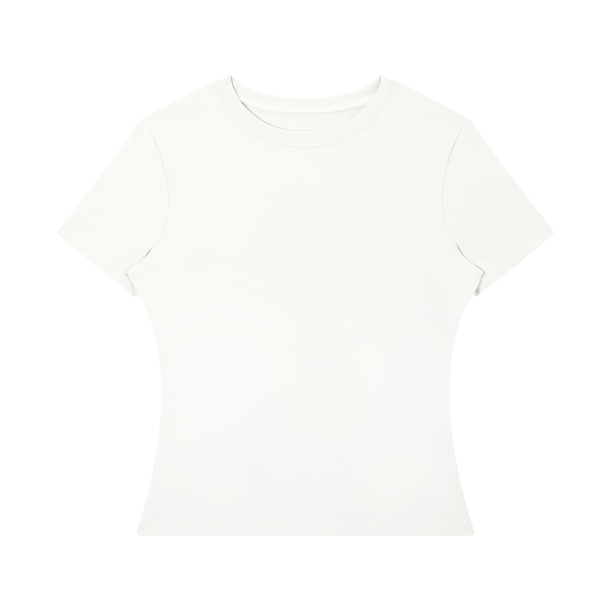 Women's Bodycon Nylon T-Shirt in white
