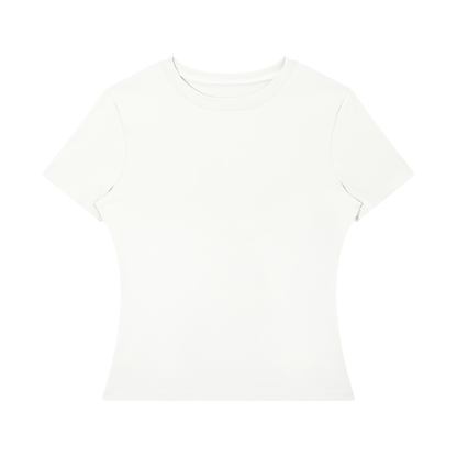 Women's Bodycon Nylon T-Shirt in white