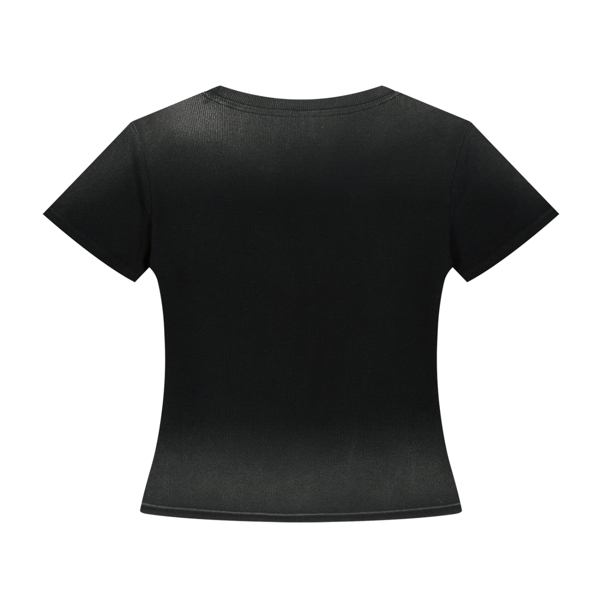 Women's Bodycon Sunfade Washed T-Shirt in black, alternate angle