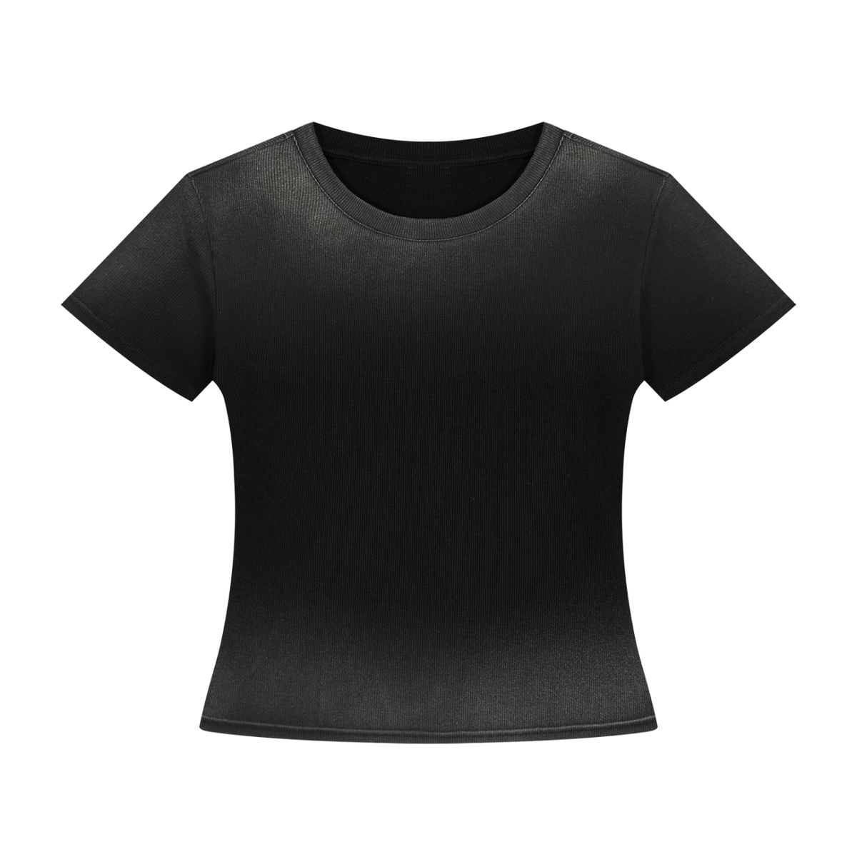 Women's Bodycon Sunfade Washed T-Shirt in black