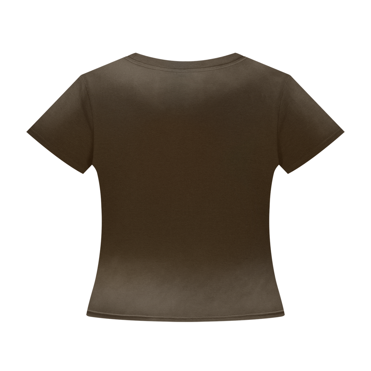 Women's Bodycon Sunfade Washed T-Shirt in brown, alternate angle