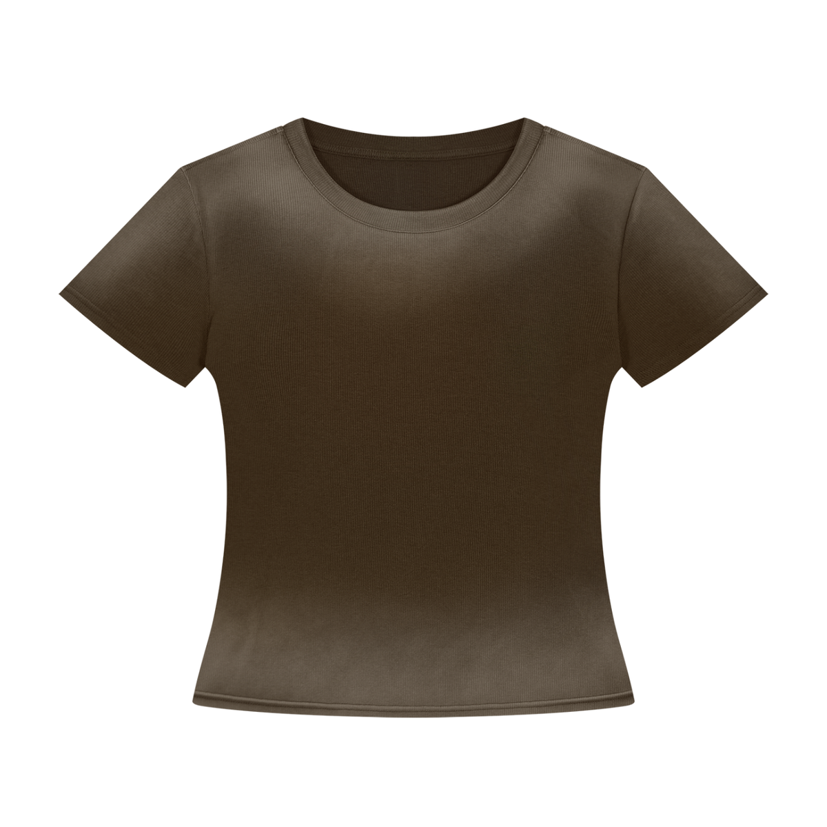 Women's Bodycon Sunfade Washed T-Shirt in brown