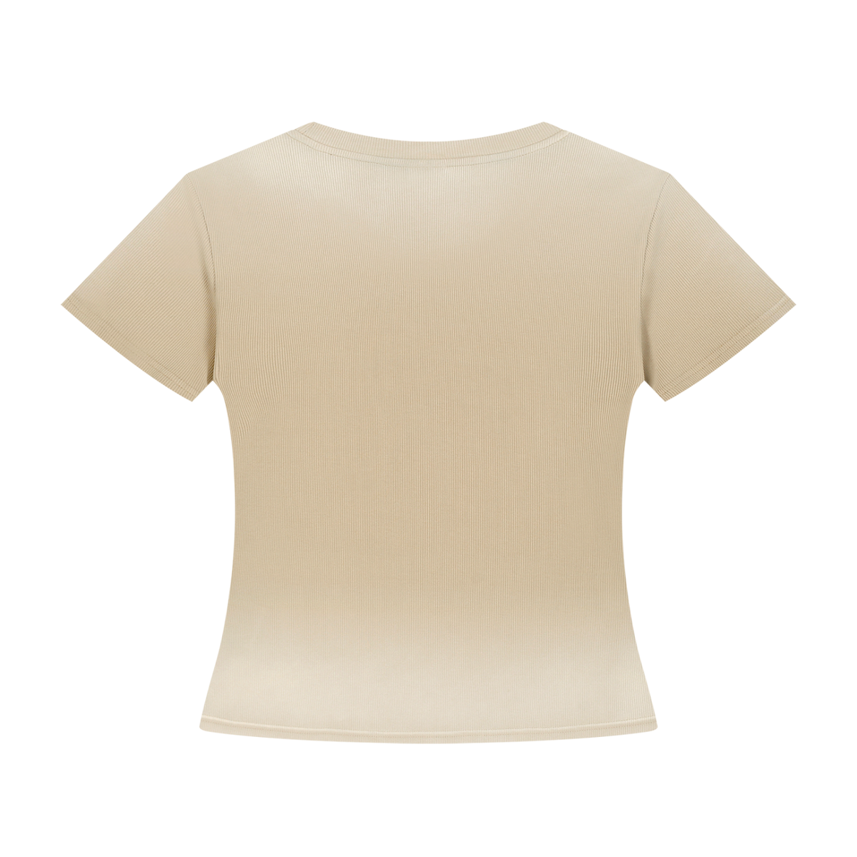 Women's Bodycon Sunfade Washed T-Shirt in light apricot, alternate angle