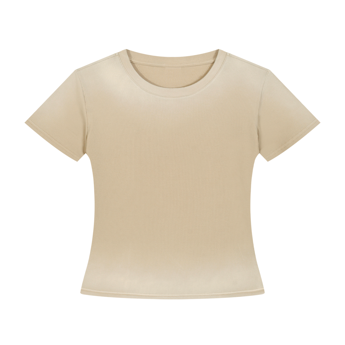 Women's Bodycon Sunfade Washed T-Shirt in light apricot