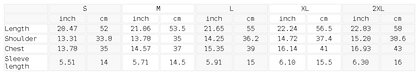 Size chart for the Women's Bodycon Sunfade Washed T-Shirt