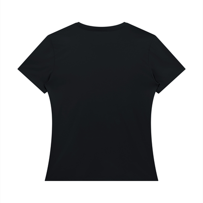 Women's Bodycon T-Shirt in black, alternate angle