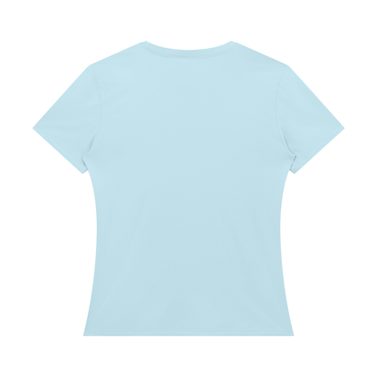 Women's Bodycon T-Shirt in sky blue, alternate angle
