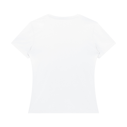 Women's Bodycon T-Shirt in white, alternate angle