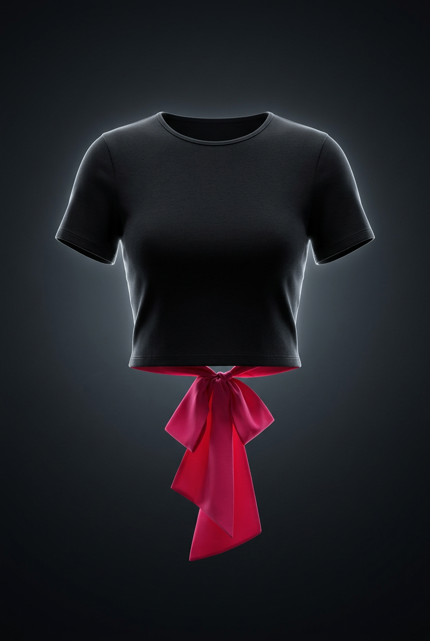 Women's Bodycon Tie-Back T-Shirt
