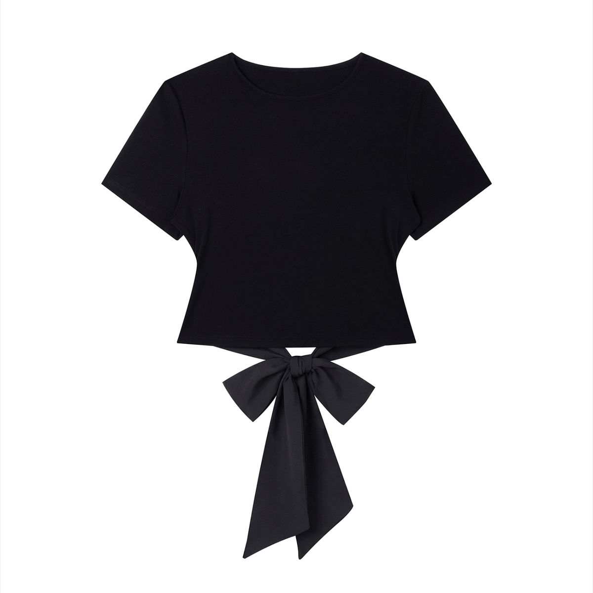 Women's Bodycon Tie-Back T-Shirt in black