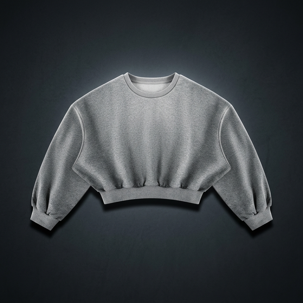 Women's Boxy Cropped Crewneck Sweatshirt