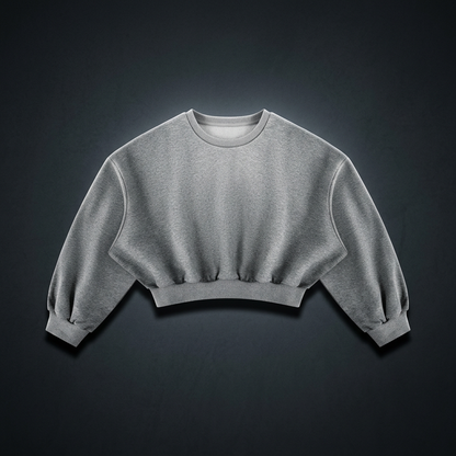 Women's Boxy Cropped Crewneck Sweatshirt
