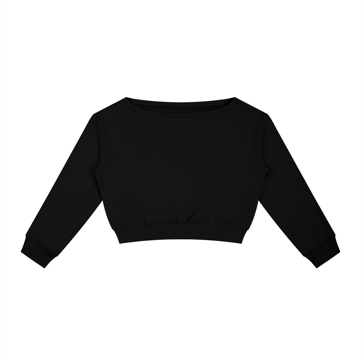 Women's Boxy Off-Shoulder Sweatshirt in black