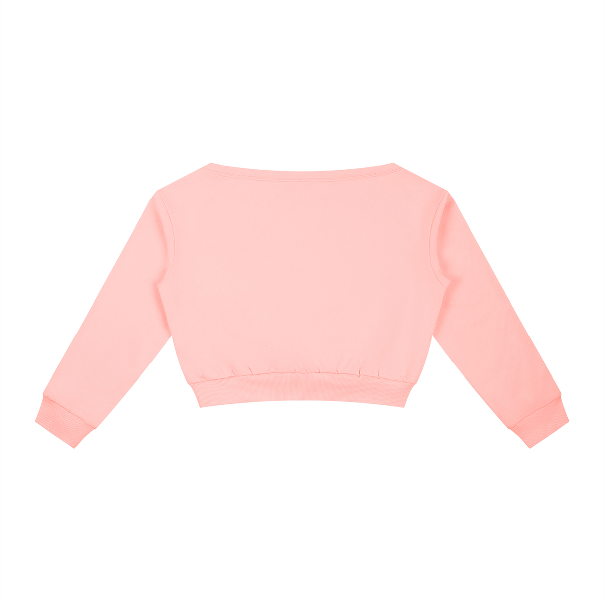 Women's Boxy Off-Shoulder Sweatshirt in pink, alternate angle