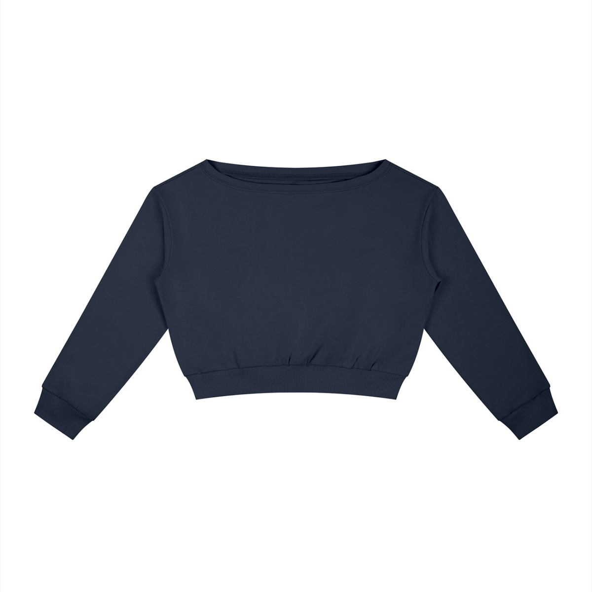 Women's Boxy Off-Shoulder Sweatshirt in royal blue