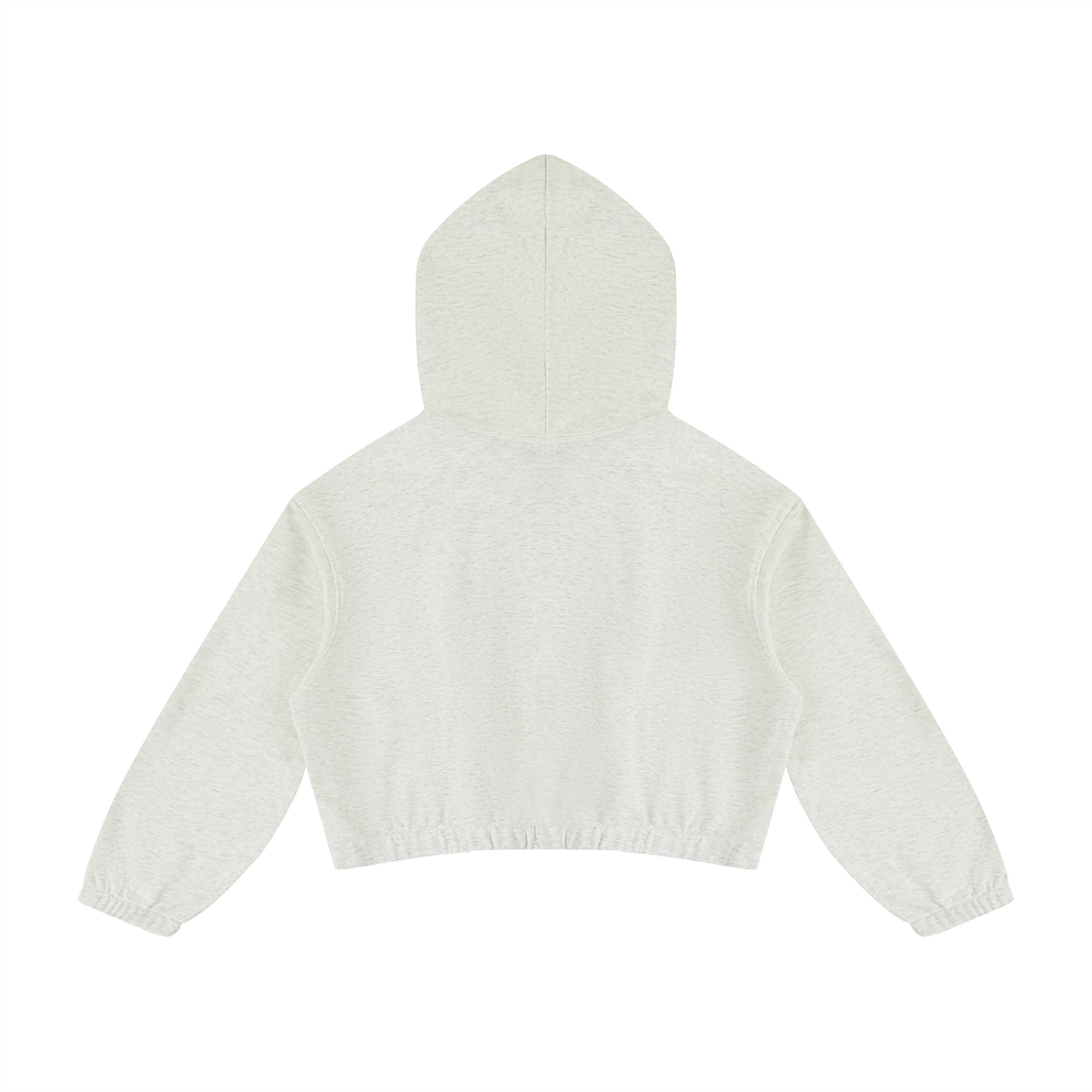 Women's Boxy Quarter-Zip Hoodie in oat gray, alternate angle