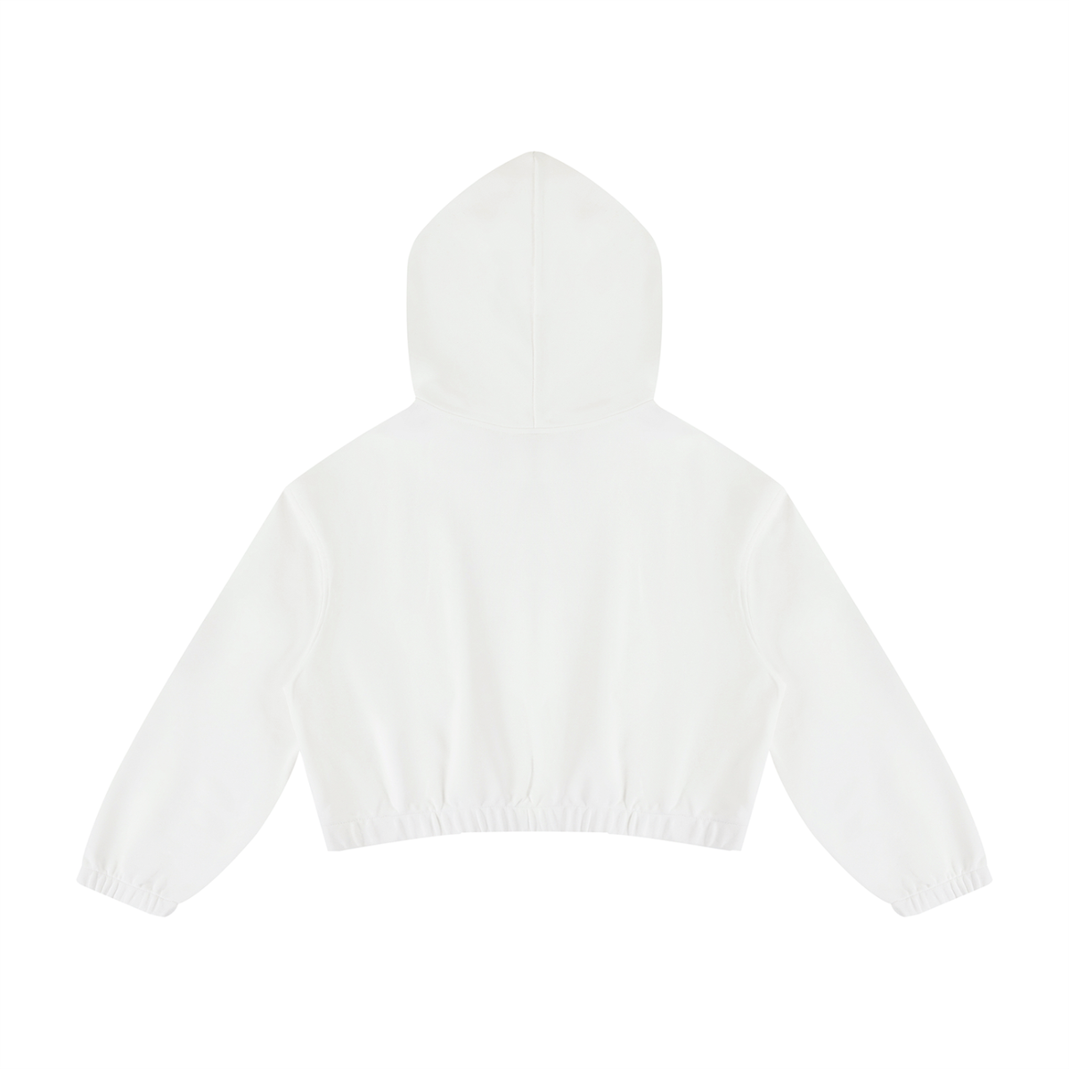 Women's Boxy Quarter-Zip Hoodie in white, alternate angle