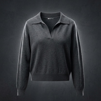 Women's Collared Pullover Knit Sweater