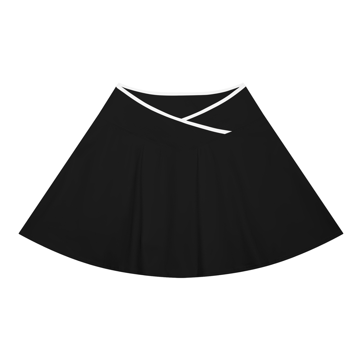 Women's Color Block A-Line Skirt in black
