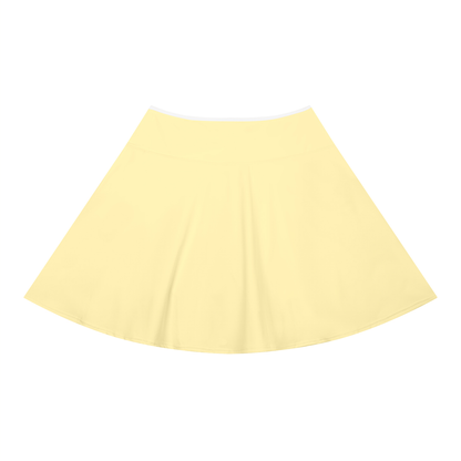 Women's Color Block A-Line Skirt in light yellow, alternate angle