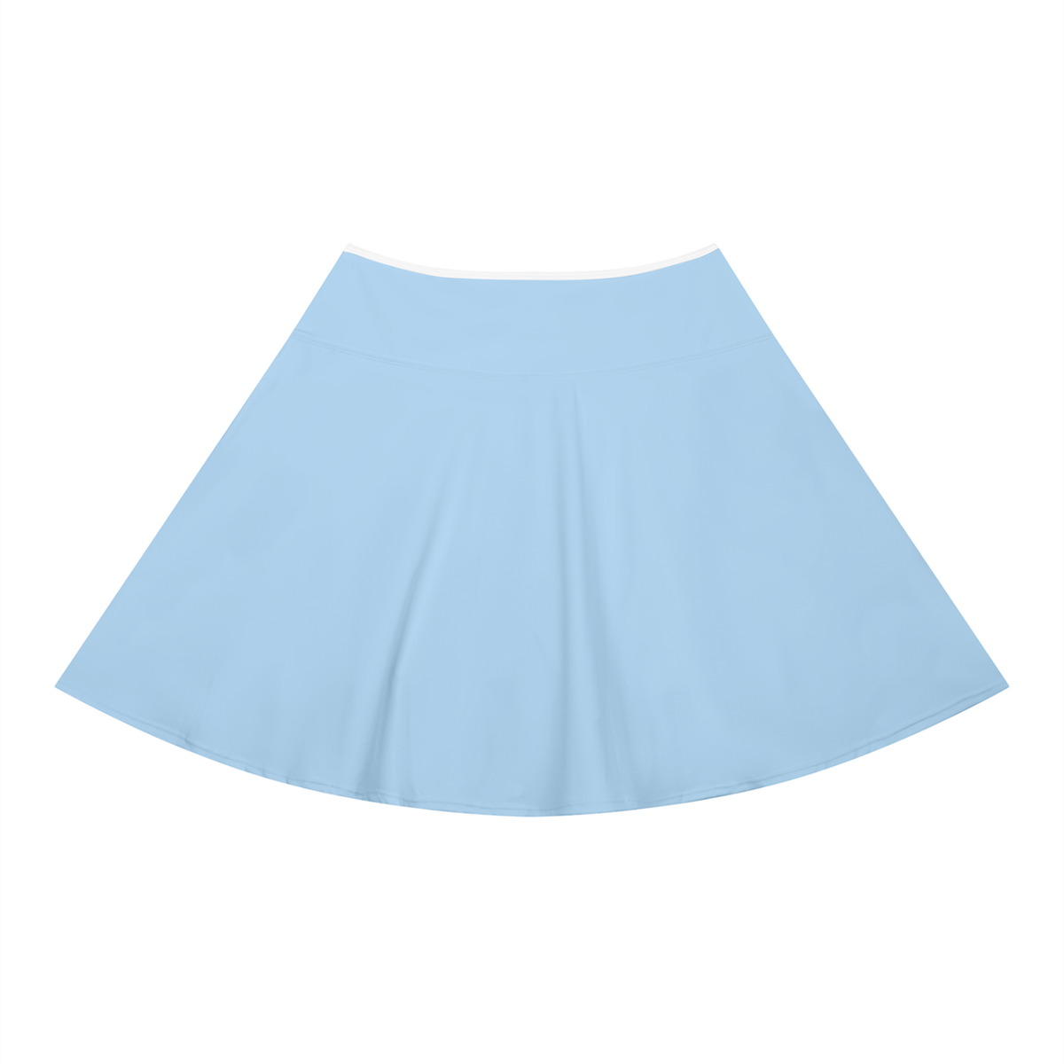 Women's Color Block A-Line Skirt in sky blue, alternate angle