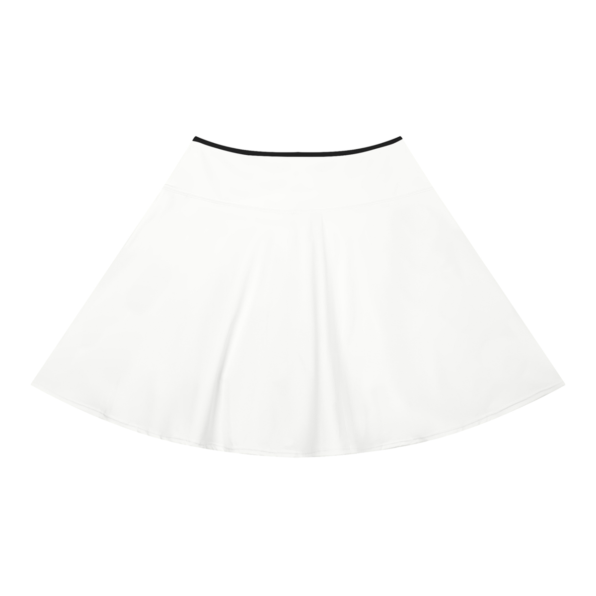 Women's Color Block A-Line Skirt in white, alternate angle