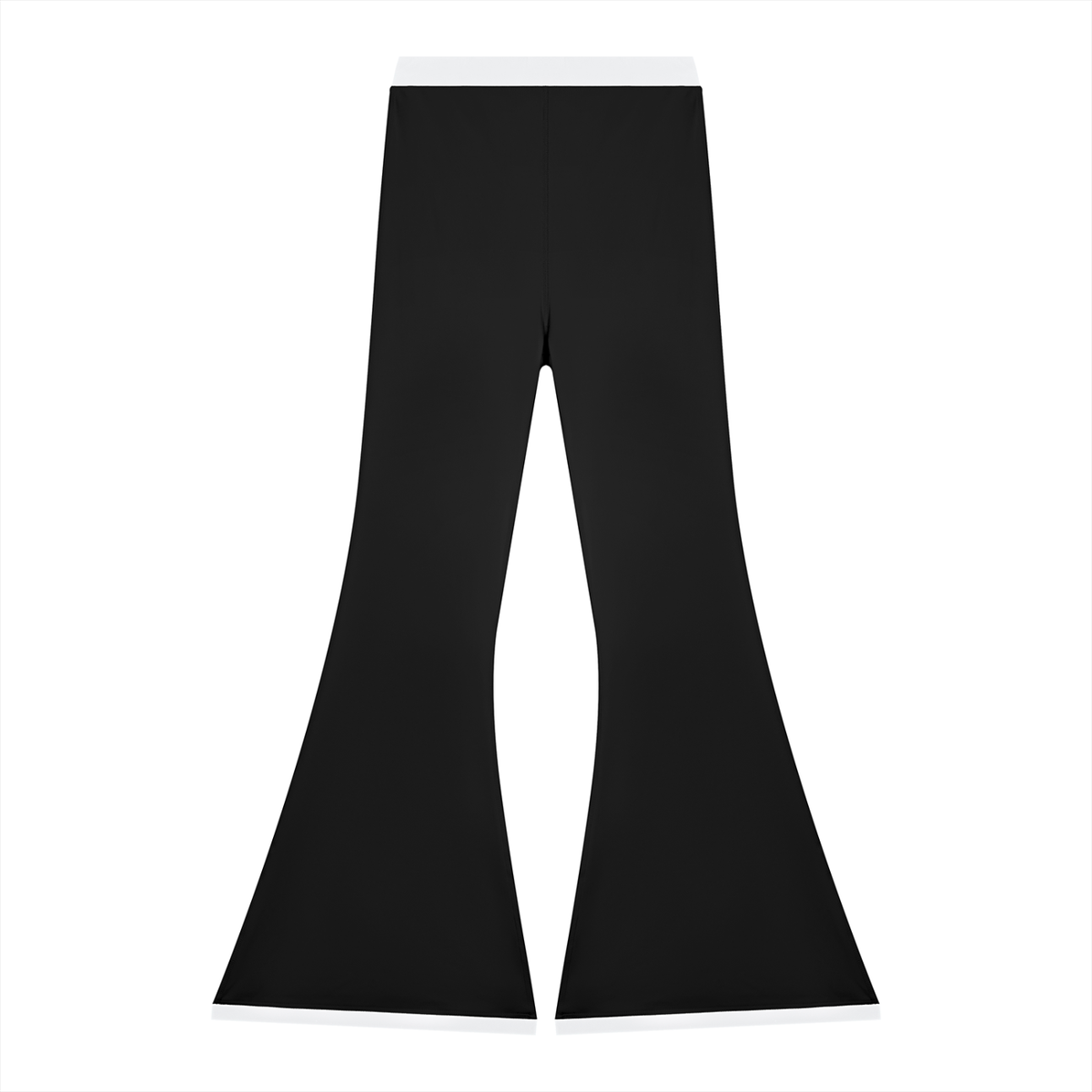 Women's Color Block Flared Yoga Leggings in black