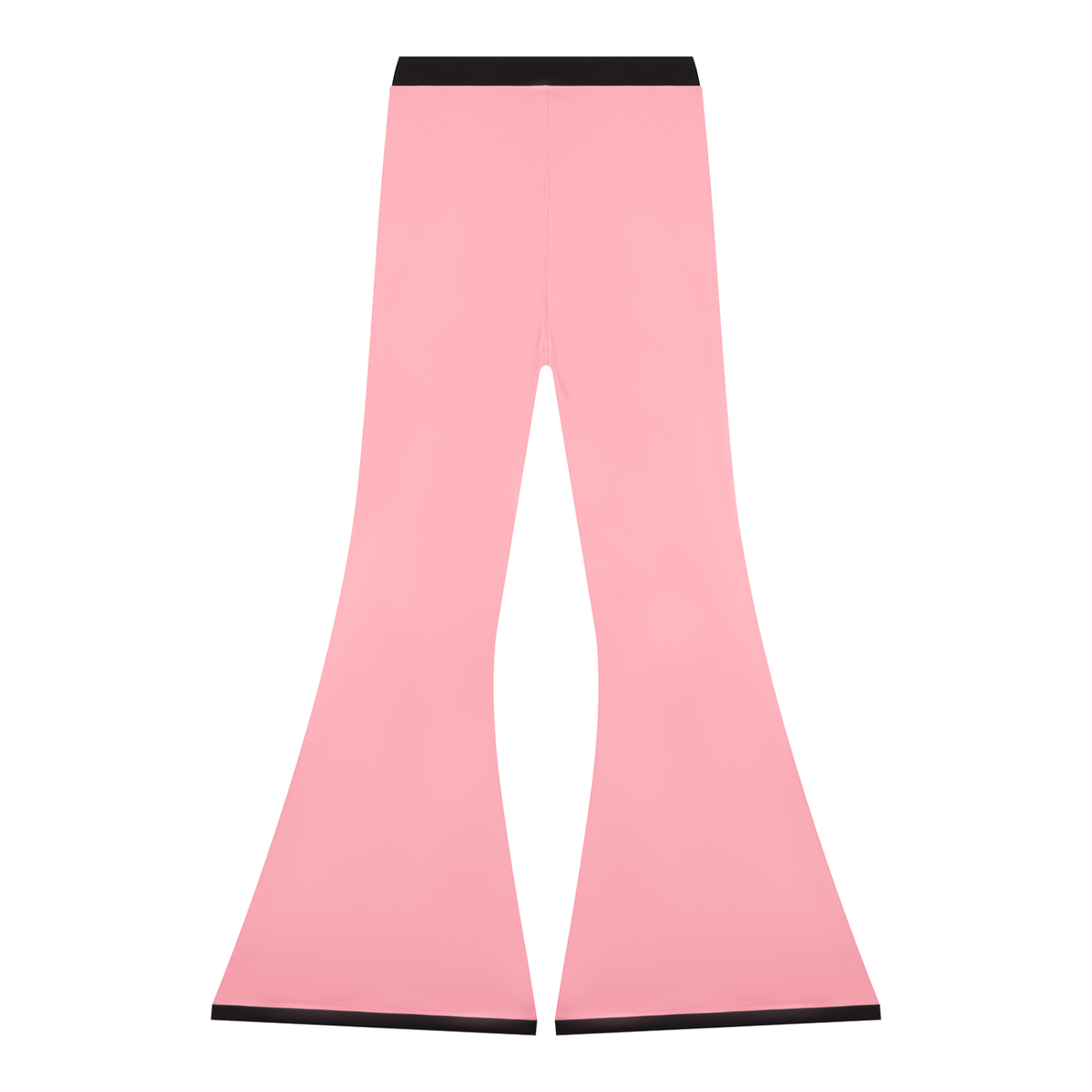 Women's Color Block Flared Yoga Leggings in pink, alternate angle