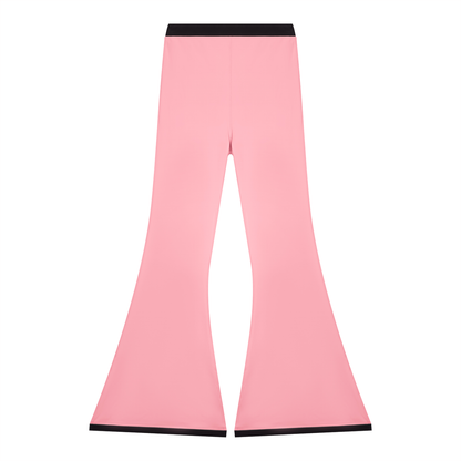 Women's Color Block Flared Yoga Leggings in pink