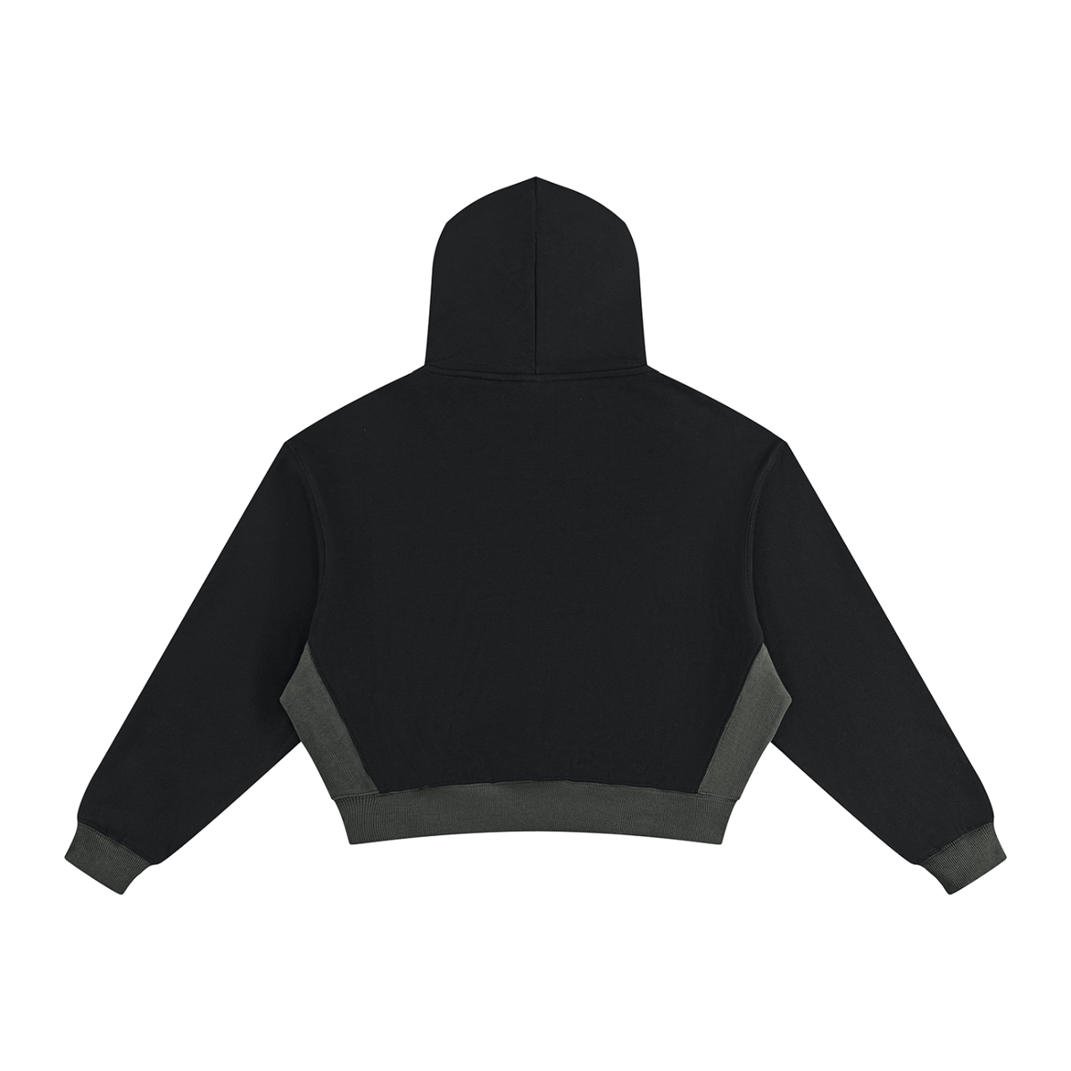 Women's Color Block Hoodie in black, alternate angle