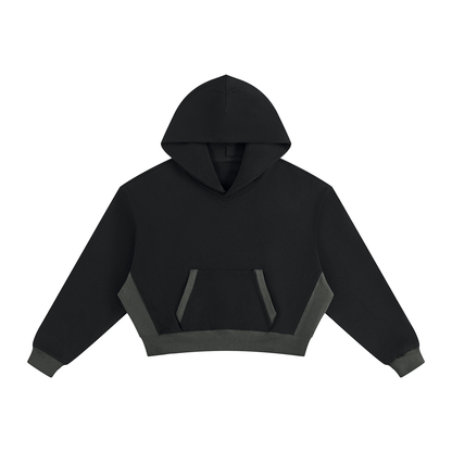 Women's Color Block Hoodie in black
