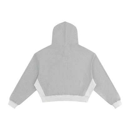 Women's Color Block Hoodie in flower gray, alternate angle