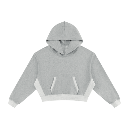 Women's Color Block Hoodie in flower gray