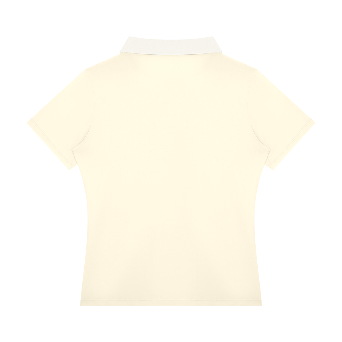 Women's Color Block Polo Shirt in beige, alternate angle
