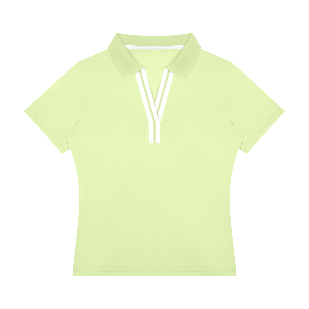 Women's Color Block Polo Shirt in light green