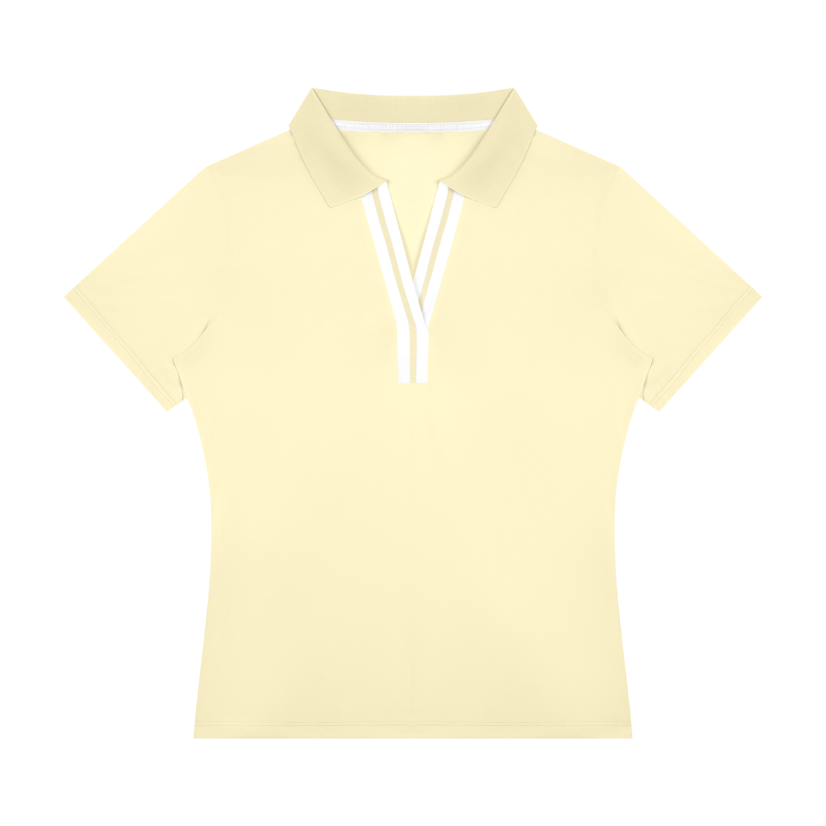 Women's Color Block Polo Shirt in light yellow