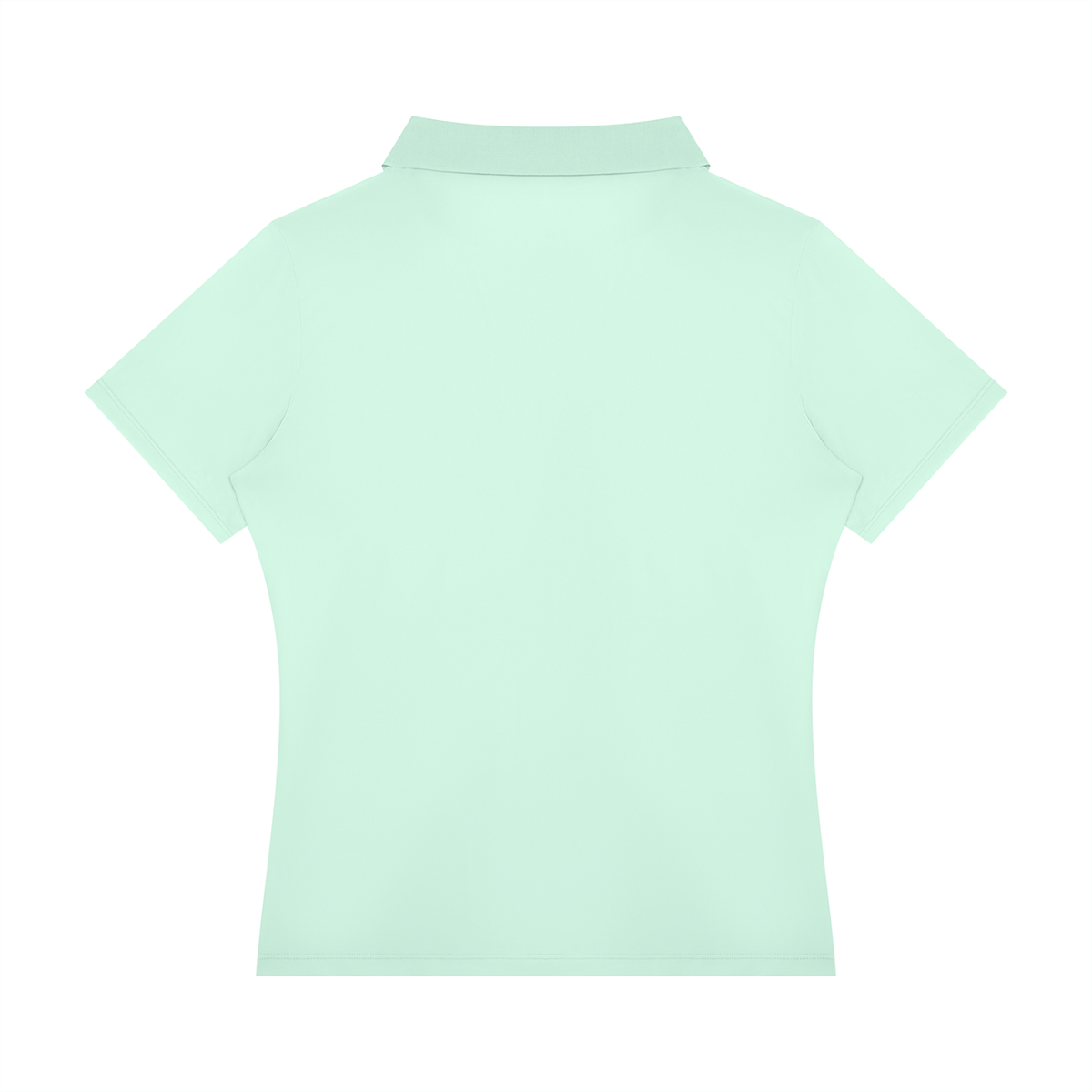 Women's Color Block Polo Shirt in mint green, alternate angle