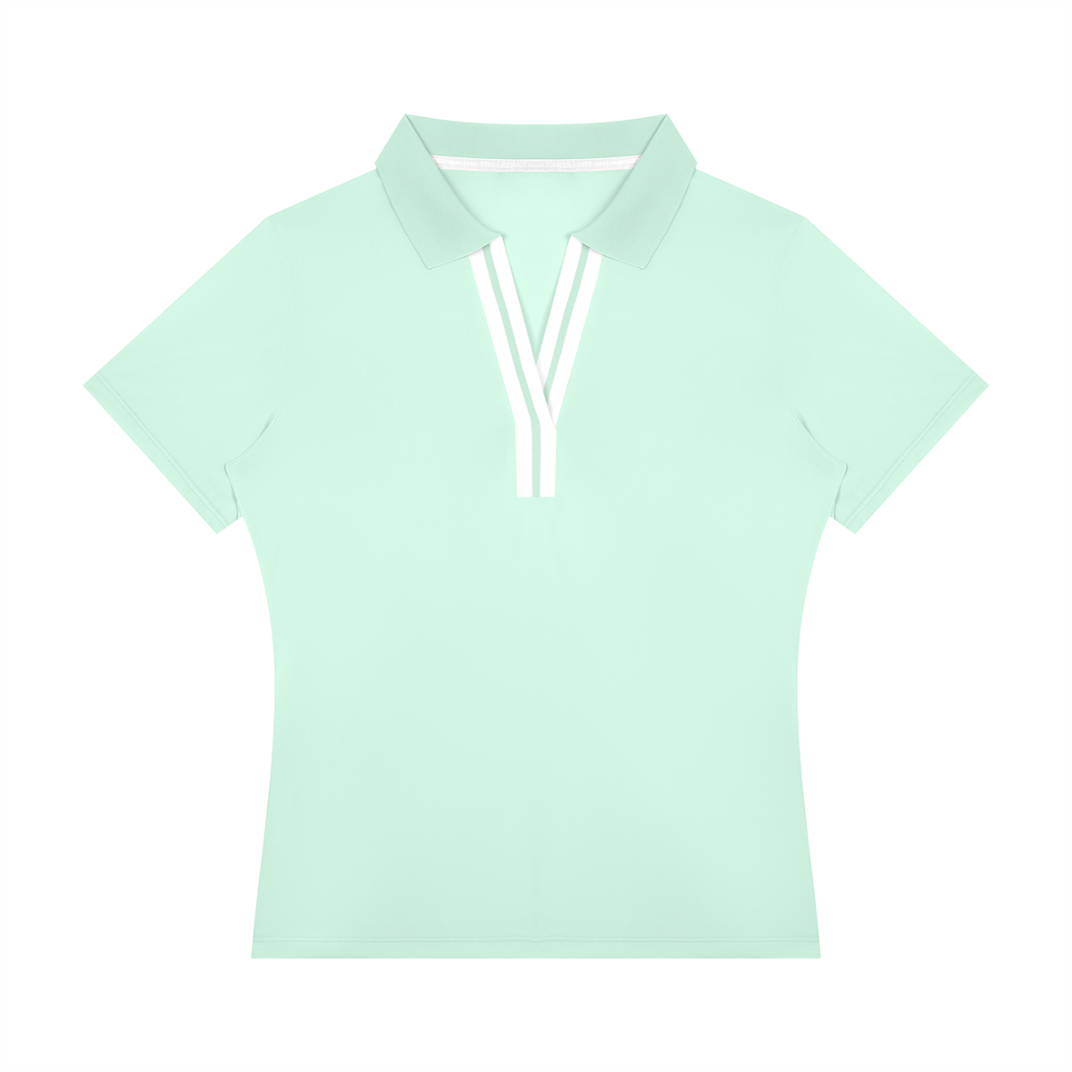 Women's Color Block Polo Shirt in mint green