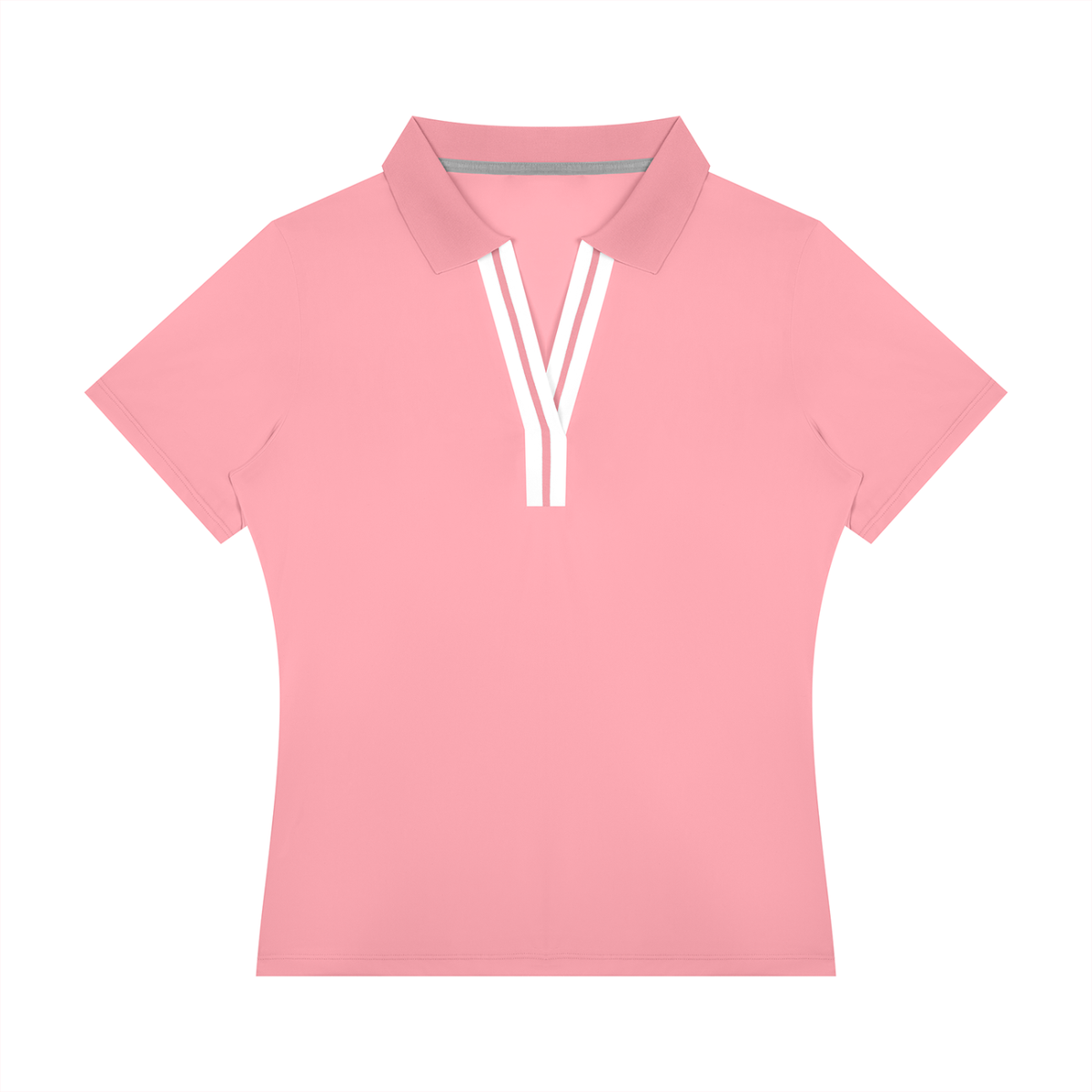 Women's Color Block Polo Shirt in pink
