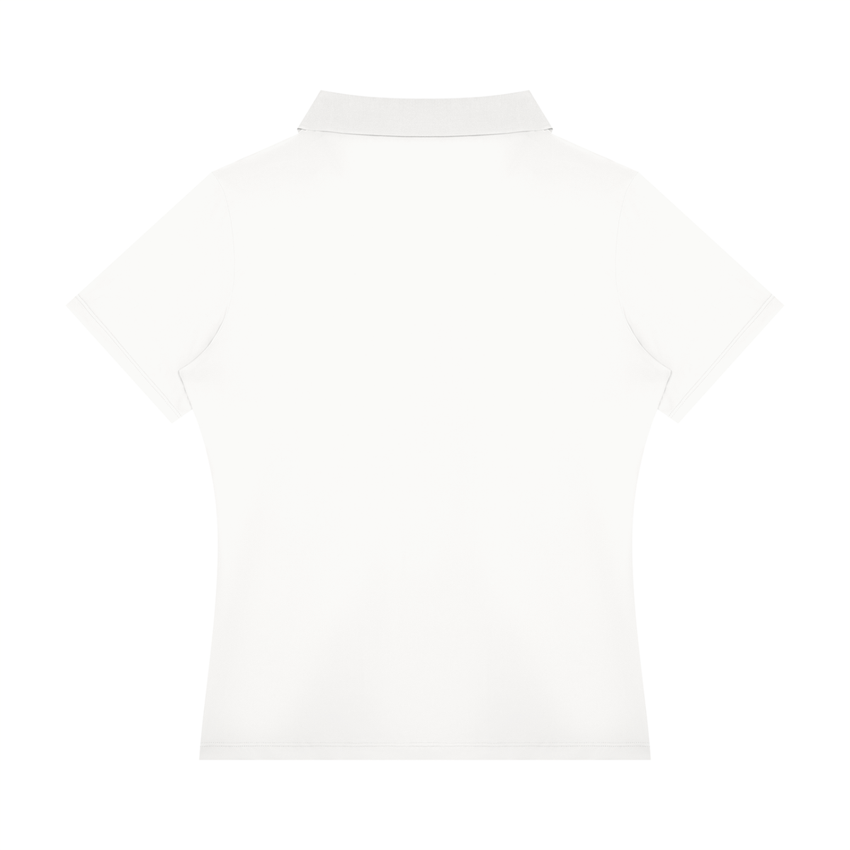 Women's Color Block Polo Shirt in white, alternate angle