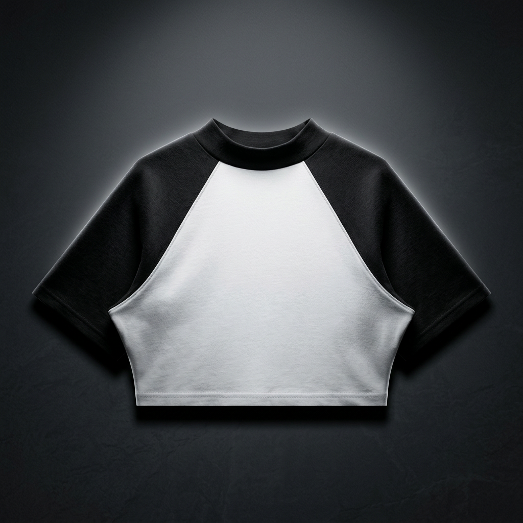 Women's Color Block Raglan Crop T-Shirt, view 1